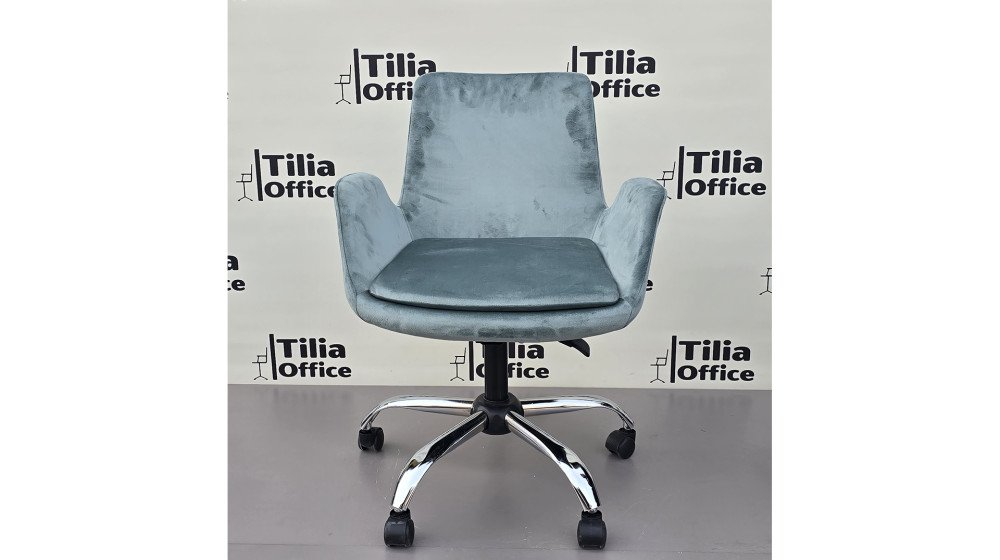 Maki Çalışma ve Çocuk Koltuğu Krom Yonca Ayak Su Yeşili